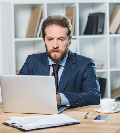 Person in Front of a Computer